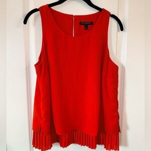 Banana Republic Vibrant Red Pleated Hem Blouse (size small)